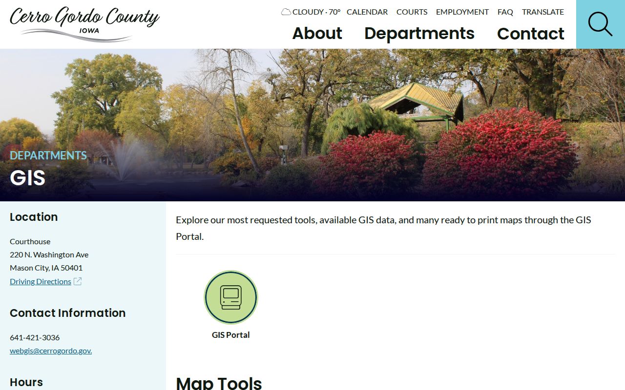 Mason City residents directory Cerro Gordo GIS source
