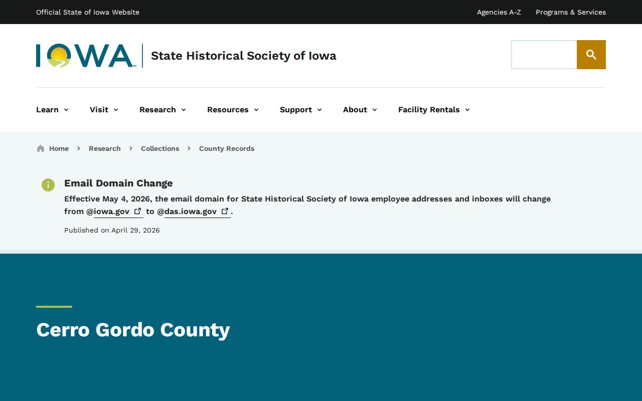 Mason City previous residents historical county records inventory